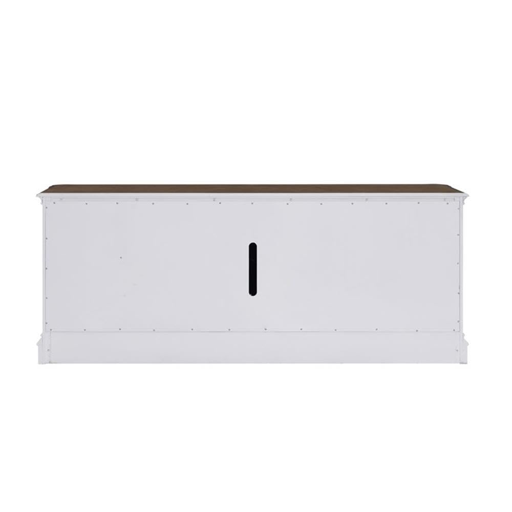 82 Inch Fireplace TV Console with Adjustable Shelves Y7288
