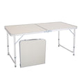 Aluminum Portable Folding Table 4 Foot White Adjustable Height K40780