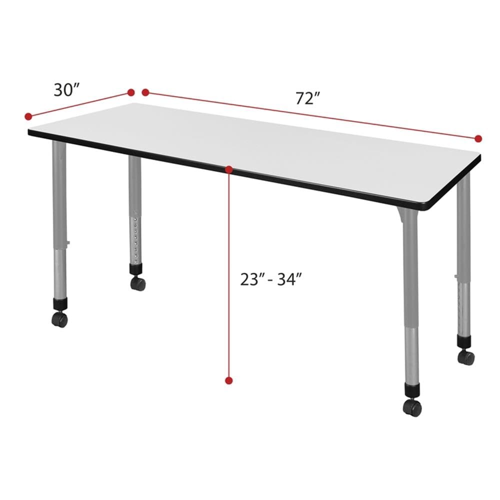 Mobile Rectangular Table with 2 Stack Chairs E32097