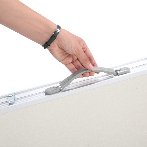 Aluminum Portable Folding Table 4 Foot White Adjustable Height K40780