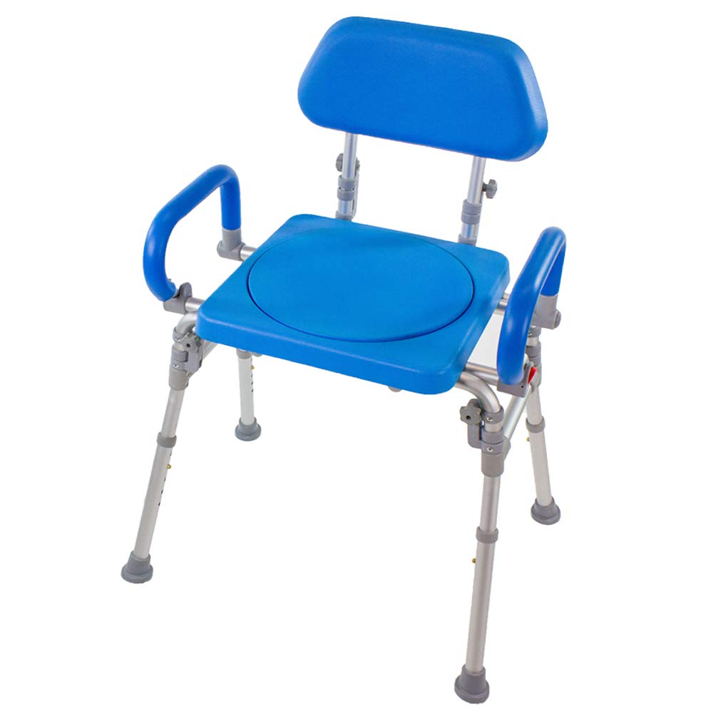 Folding Shower Chair with Padded Seat Armrests Backrest G51802