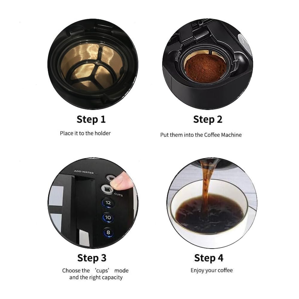 Reusable 8-12 Cup Basket Coffee Filter 2 Pack BPA Free E32959