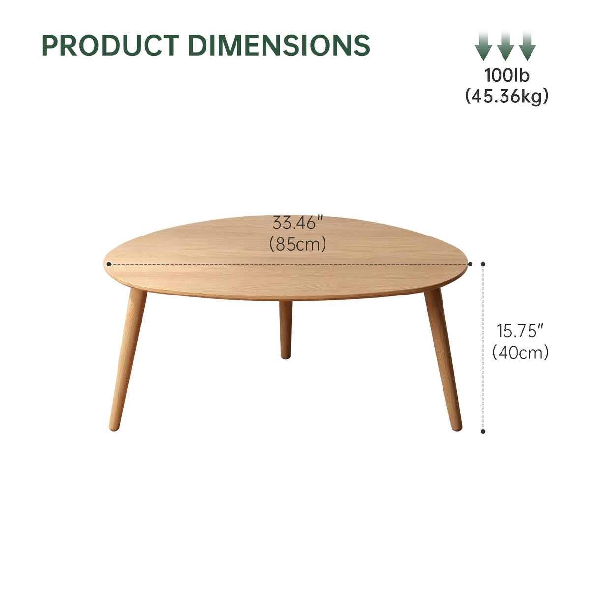 Small Oval Solid Wood Coffee Table Z7601