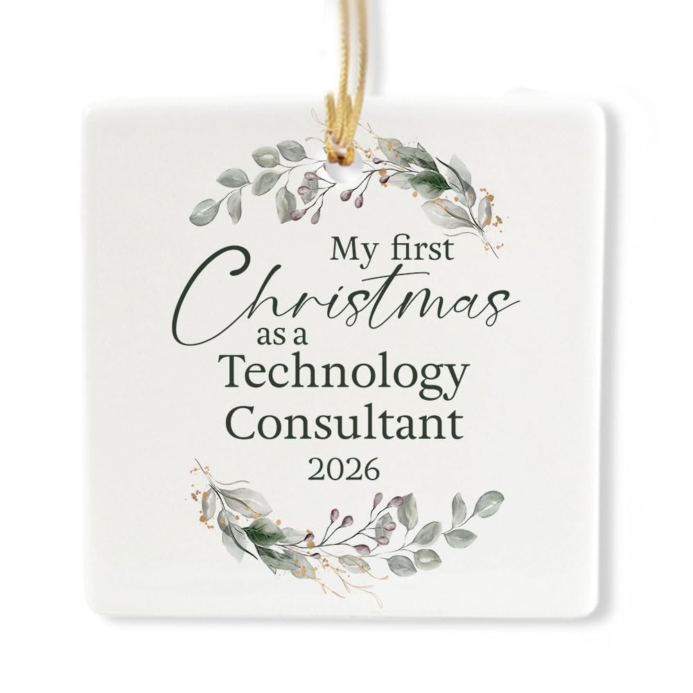 Ceramic 3-inch Square Ornament Z8598