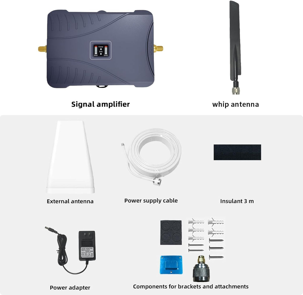 Cell Phone Signal Booster for Home Up to 2,500 sq ft Band 5/12/13/17 W7128