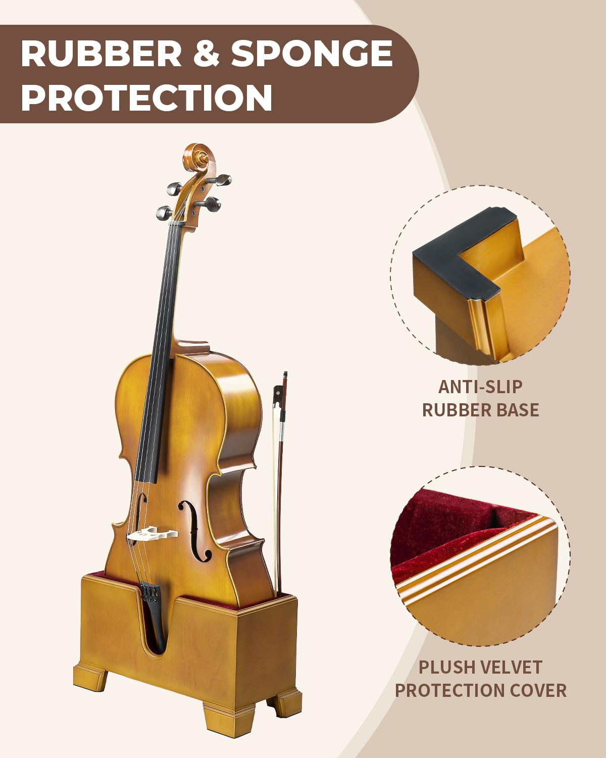Cello Stand with Bow Holder C454404