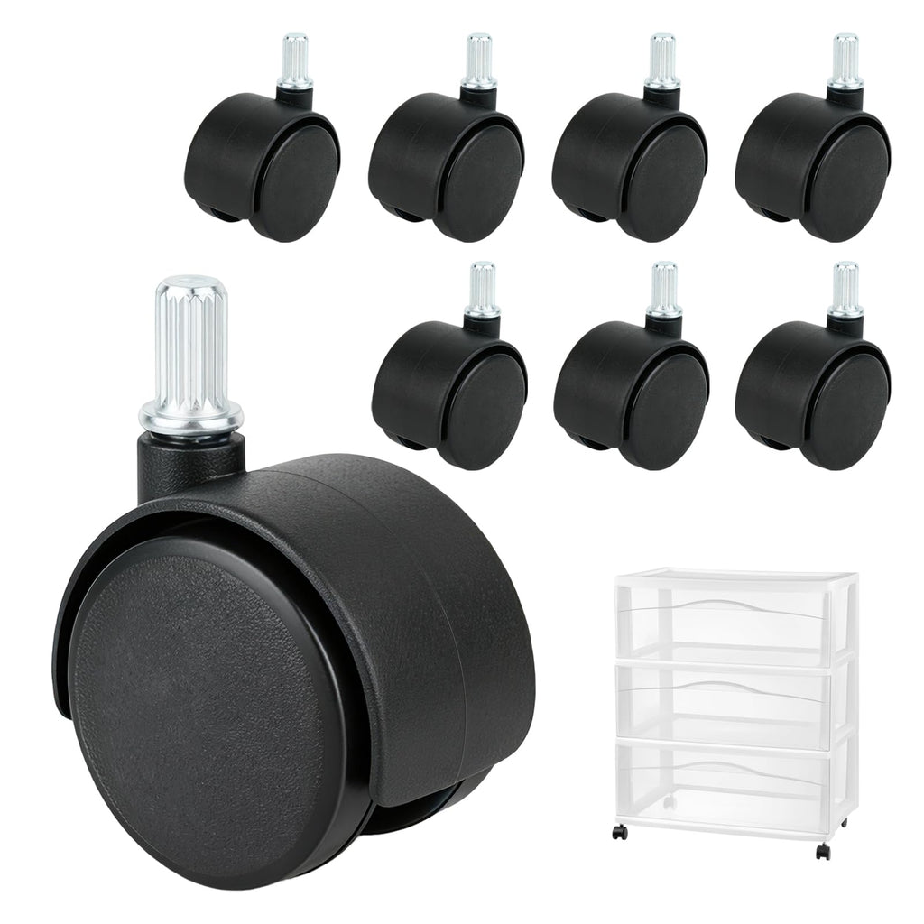 8PCS Replacement Casters for 3 Drawer Cart A890444
