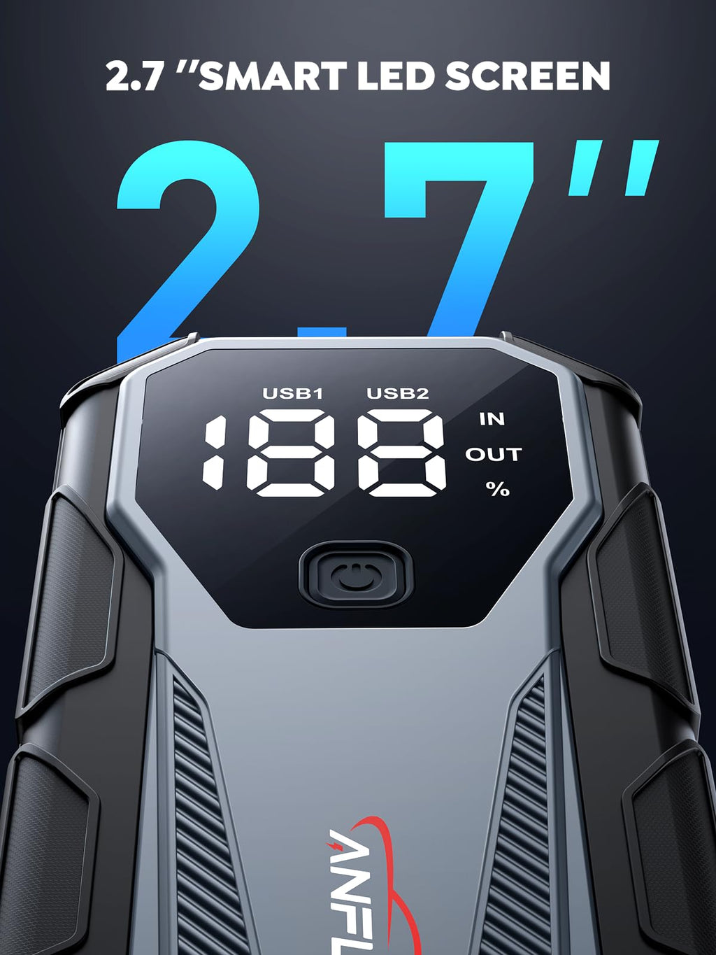 6000A 12V Portable Jump Starter with LED Display K953089