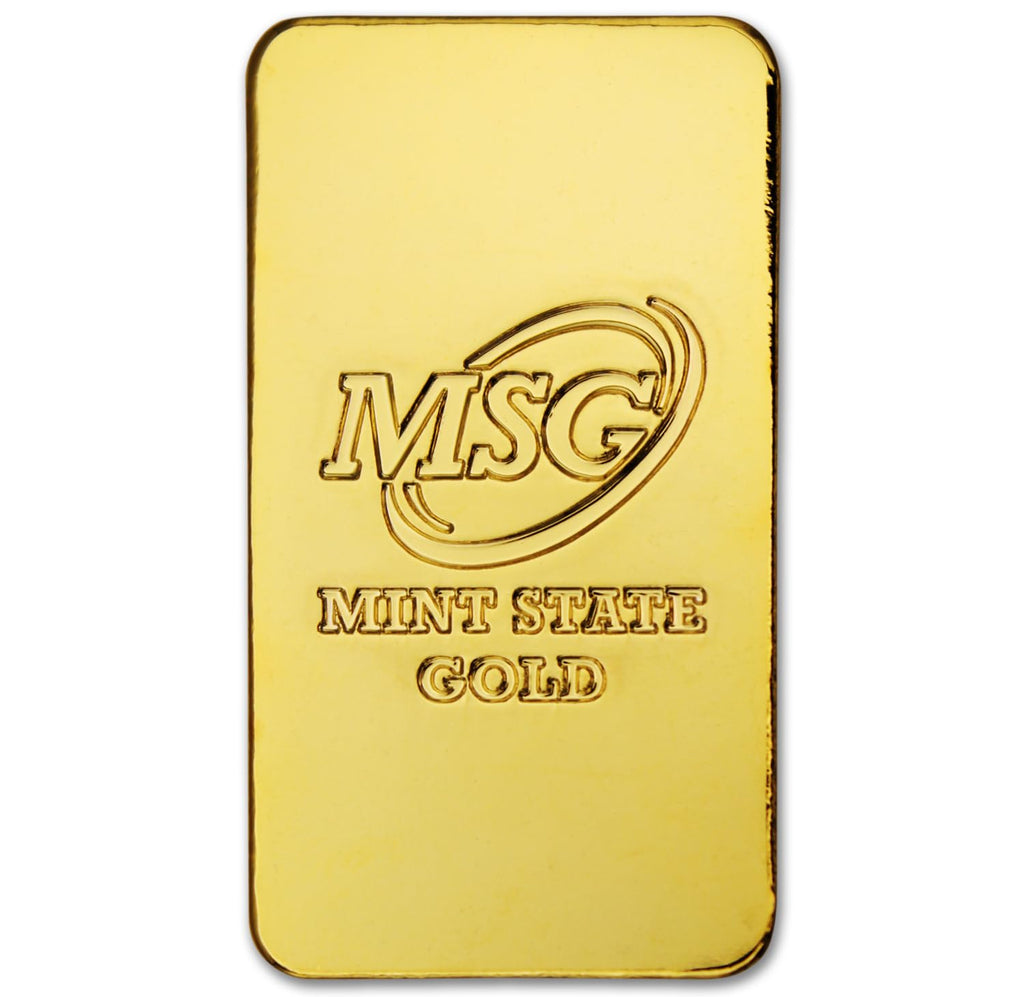 1 oz Gold Plated Bar Q233