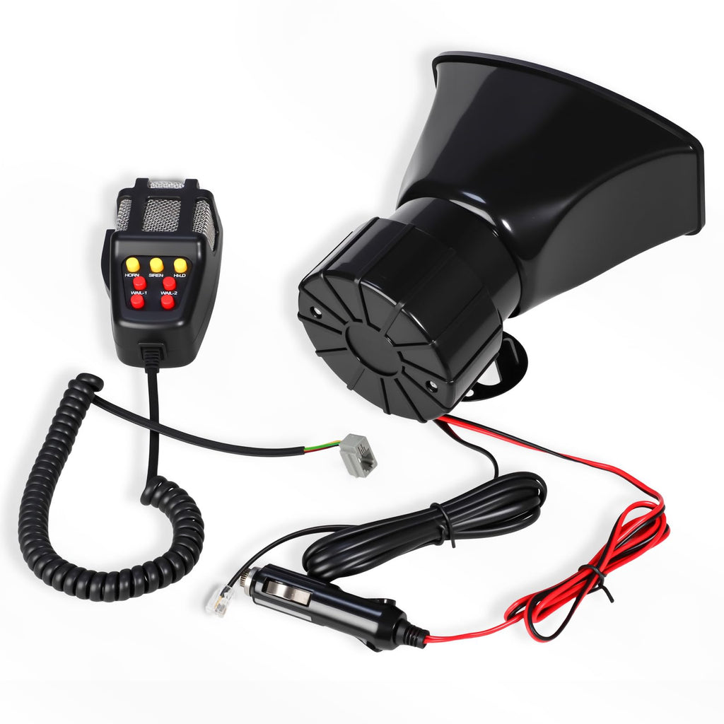 Alarm Horn Siren with Cigarette Lighter, 100W 12V 7 Sound P729