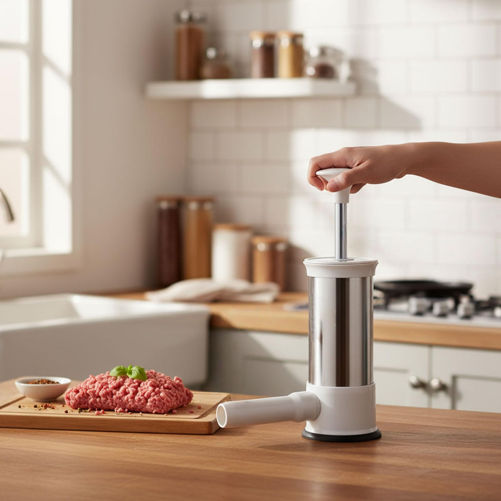 2.2-Pound Vertical Sausage Stuffer with 4 Nozzles S177