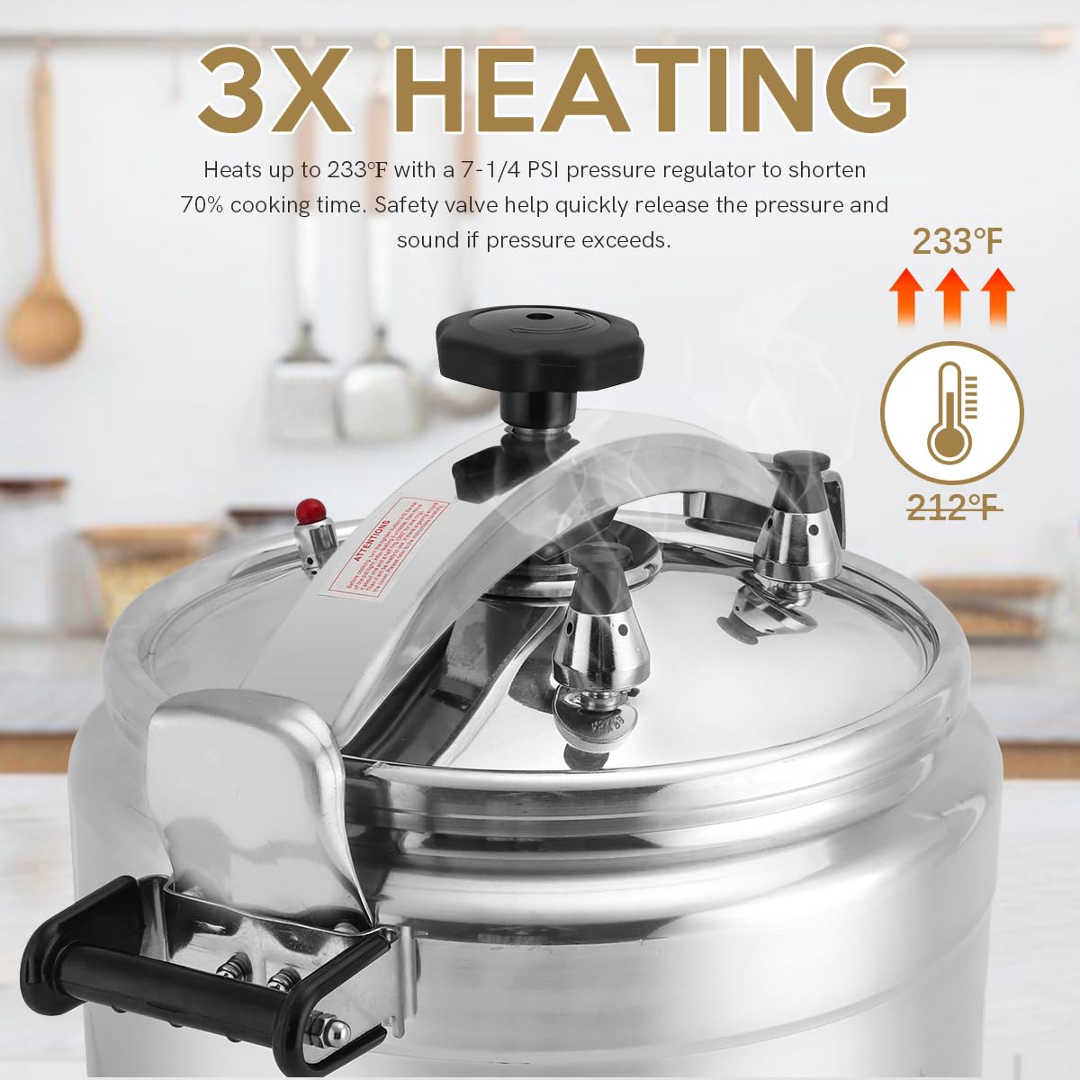 26 Quart Aluminum Stovetop Pressure Cooker H170238