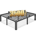 Queen Bed Frame with Headboard Hole and Steel Slats Support V697