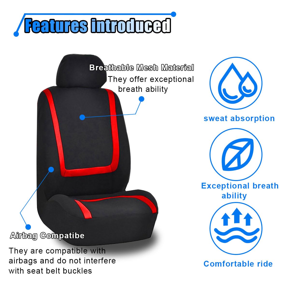 2 Pack Breathable Car Seat Covers G67332