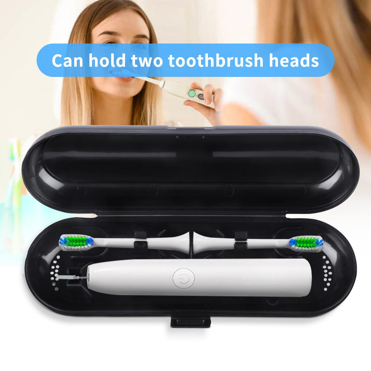 2 Pack Portable Electric Toothbrush Travel Case Y70883