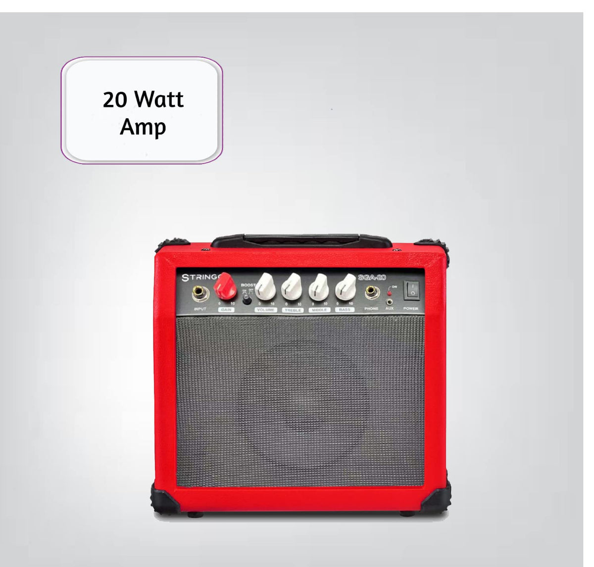 Red 30 Inch Kids Electric Guitar Beginner Kit with Amplifier E417870
