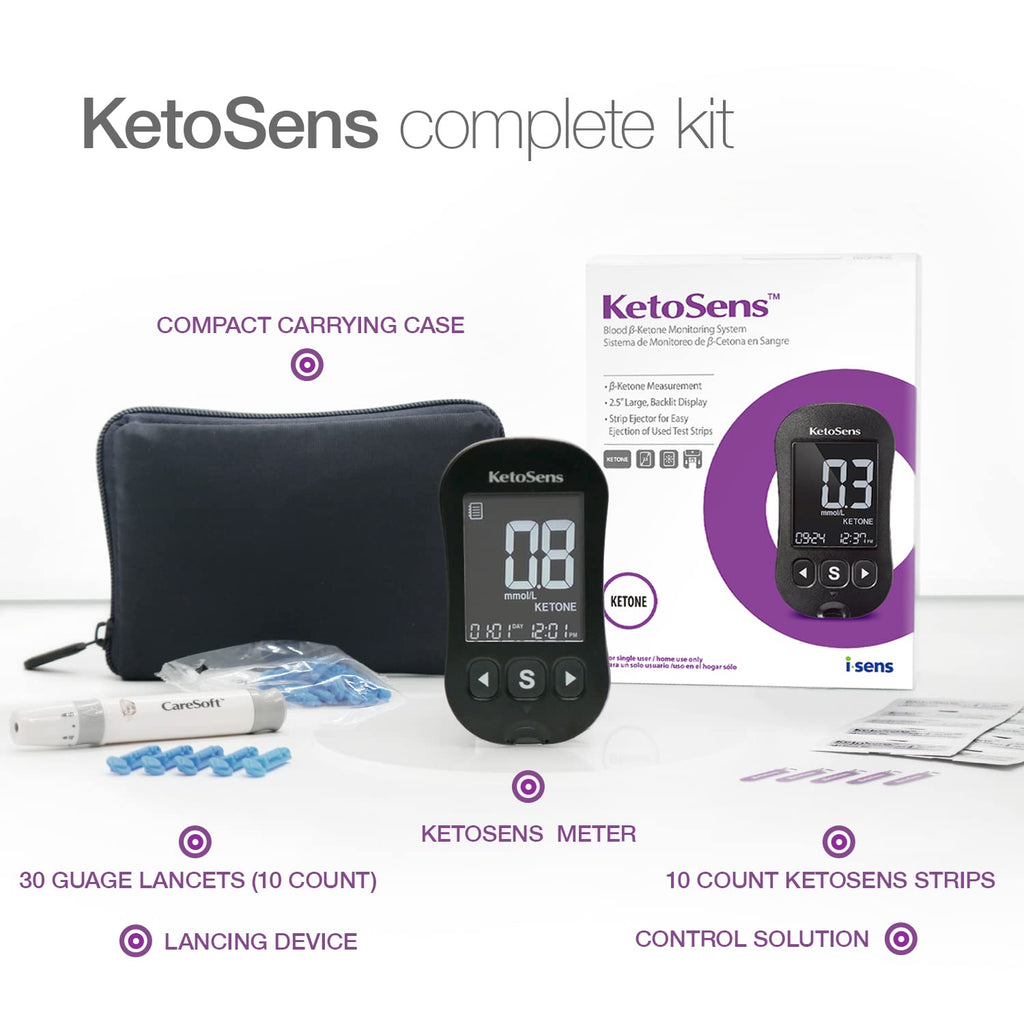 Blood Ketone Monitoring Starter Kit with 10 Test Strips H6133