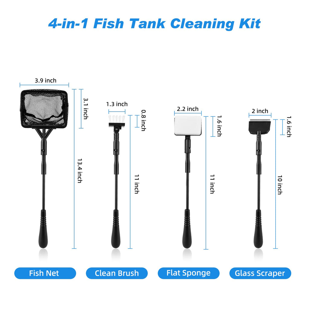 Small Fish Tank Cleaner Aquarium Cleaning Tools Kit O650