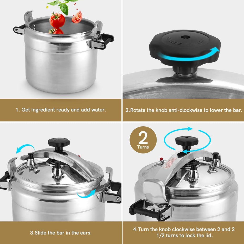26 Quart Aluminum Stovetop Pressure Cooker H170238