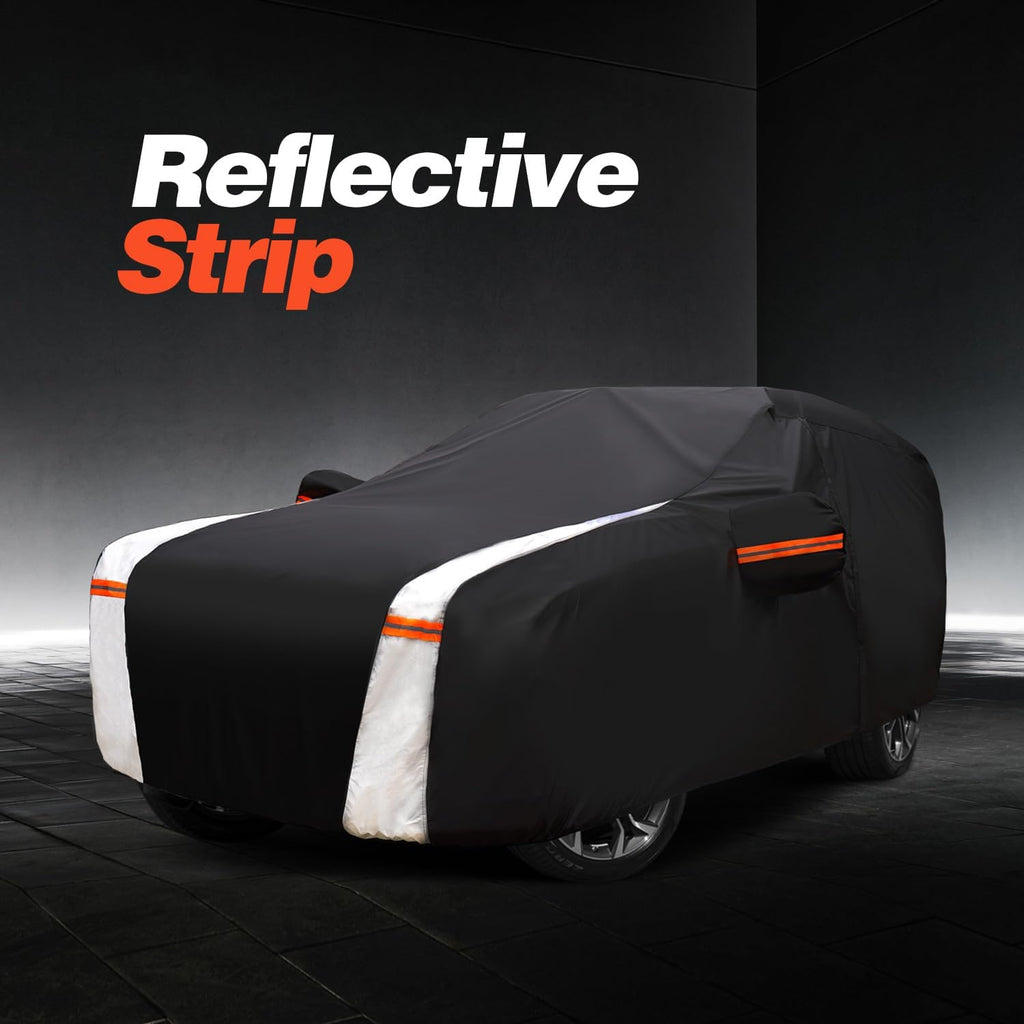 Truck Cover with Camper Shell Topper, Waterproof All Weather with Door Zipper R166307