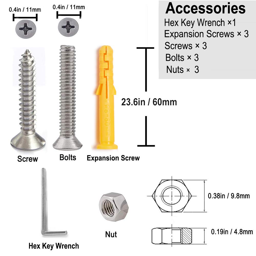 Marine Flag Pole with Base, 316 Stainless Steel Flag Pole Set, 42 in K4371