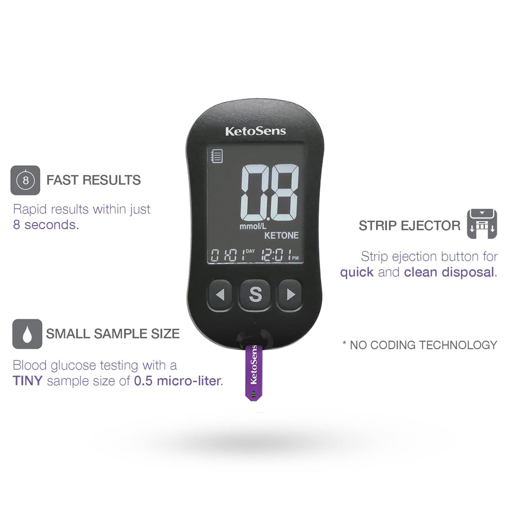 Blood Ketone Monitoring Starter Kit with 10 Test Strips H6133