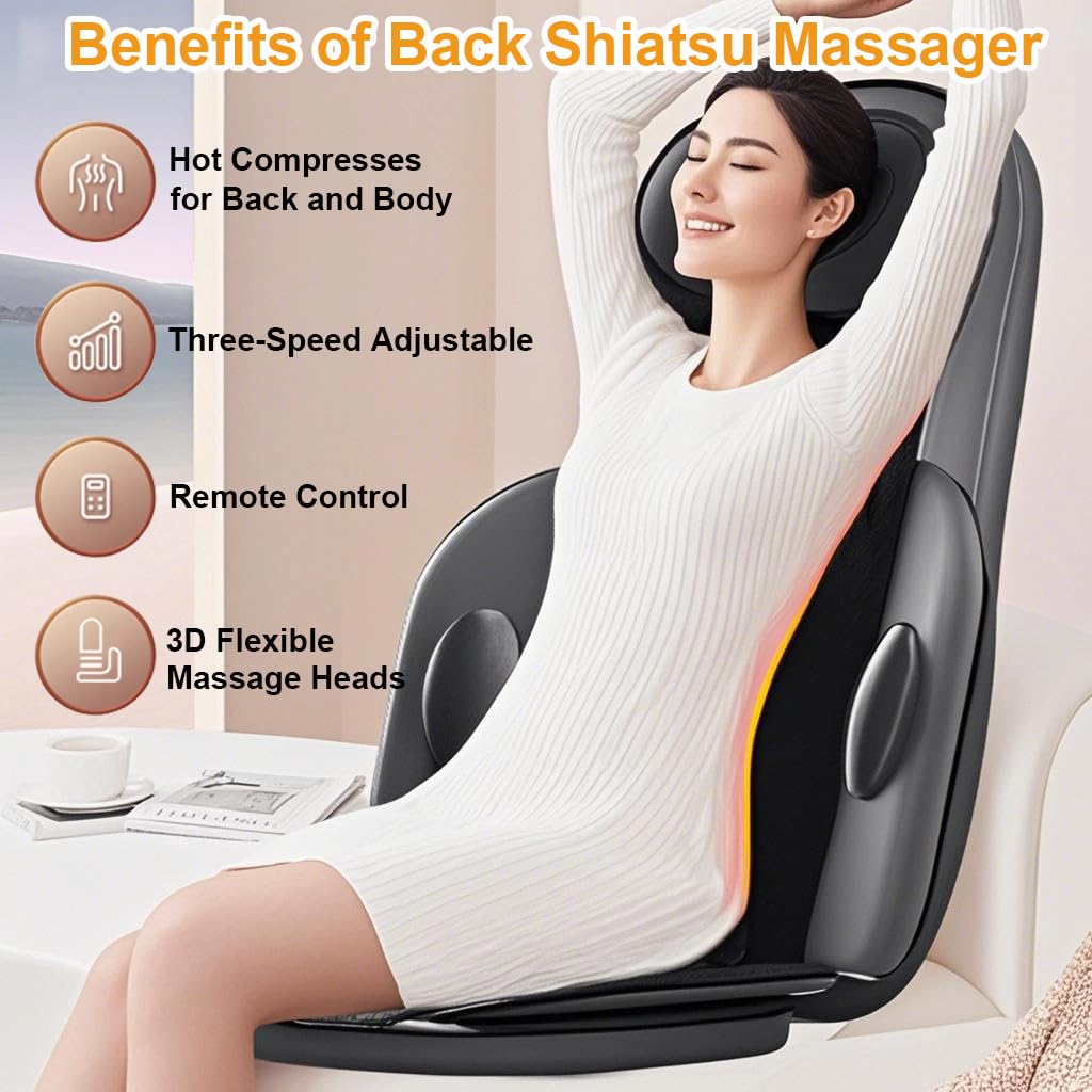 Shiatsu Back Massager with Heat A895