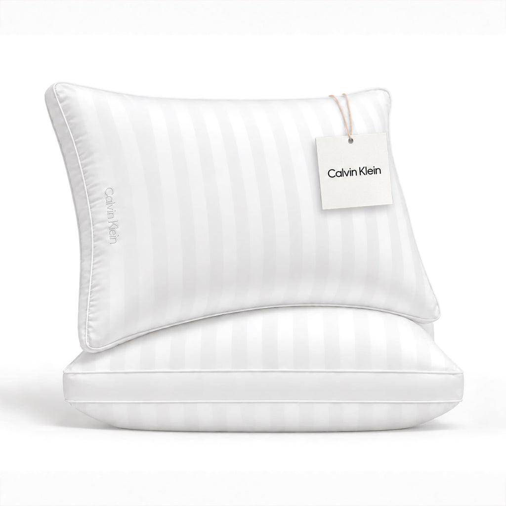 Queen Size Set of 2 Medium Soft Bed Pillows V3800