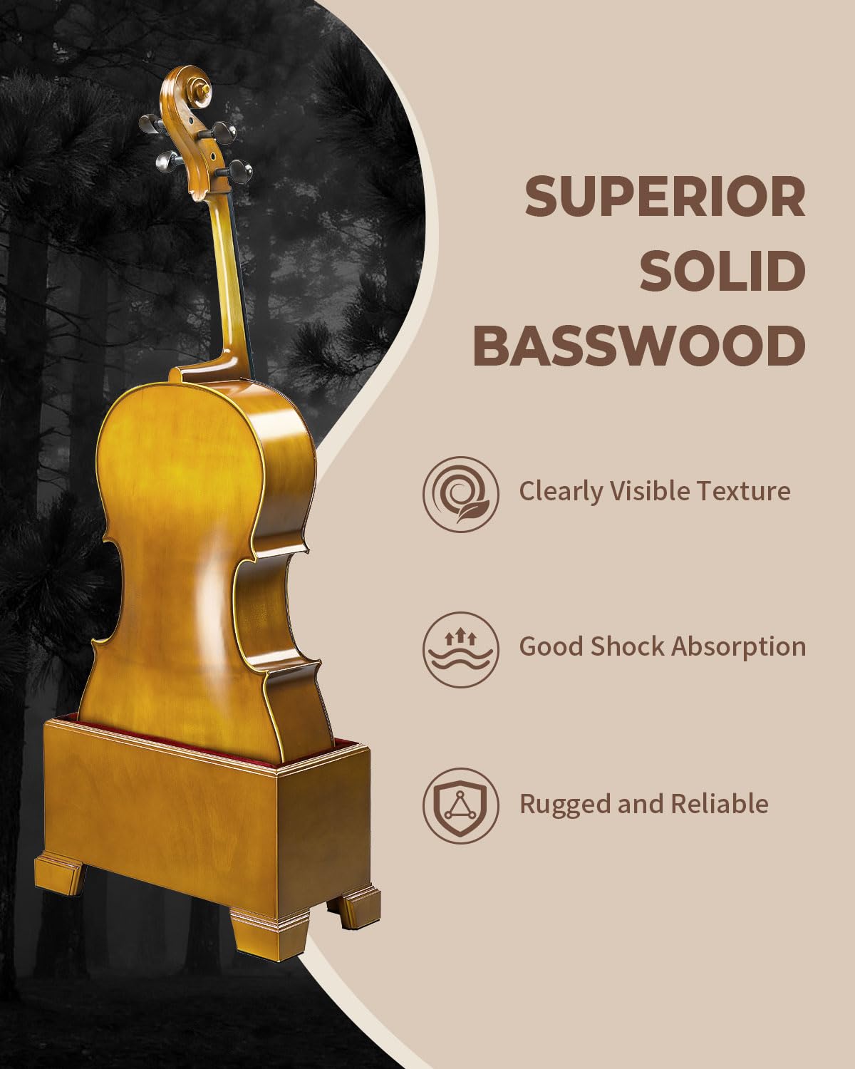 Cello Stand with Bow Holder C454404