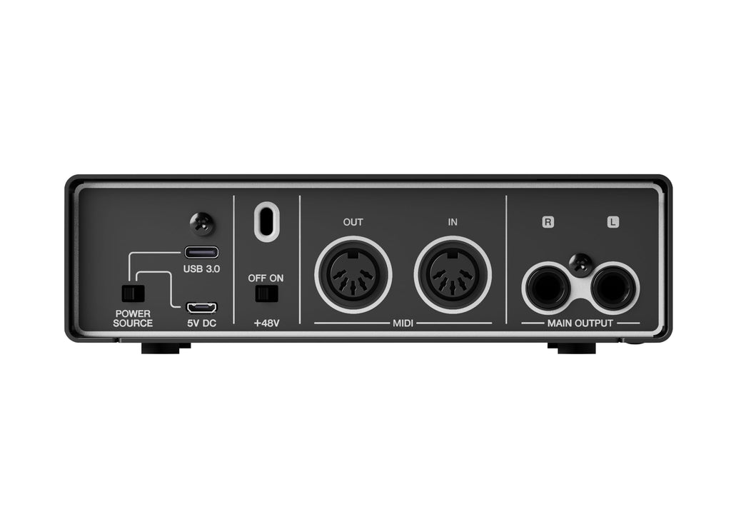 2-in/2-out USB-C Audio/MIDI Interface with 32-bit/192kHz Support, Black R3549