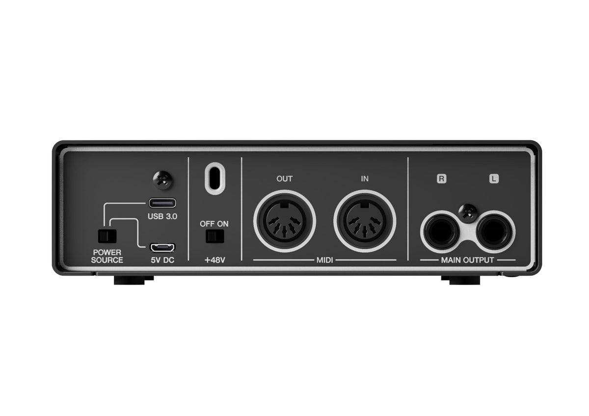 2-in/2-out USB-C Audio/MIDI Interface with 32-bit/192kHz Support, Black R3549