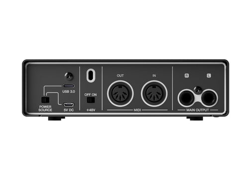 2-in/2-out USB-C Audio/MIDI Interface with 32-bit/192kHz Support, Black R3549