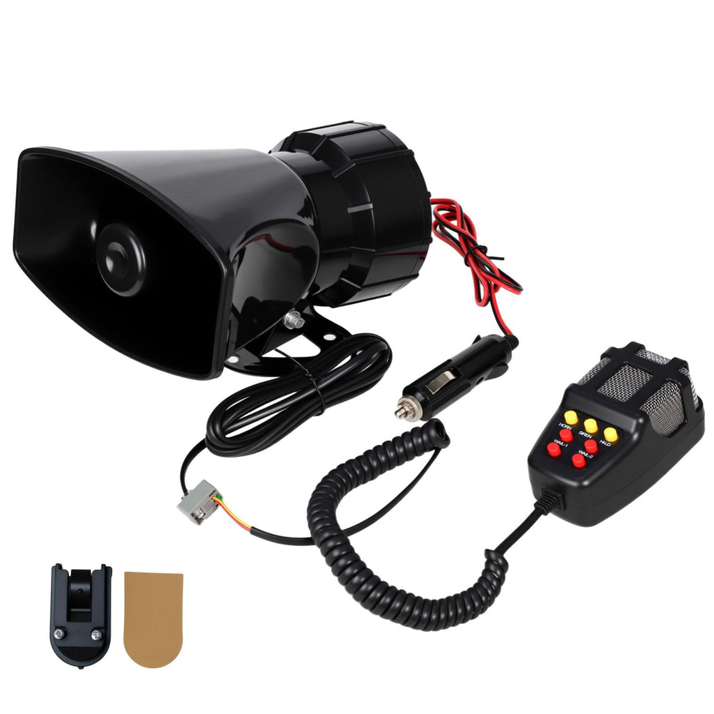 Alarm Horn Siren with Cigarette Lighter, 100W 12V 7 Sound P729