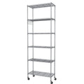 6-Tier Wire Shelving Unit with Caster Wheels R737210