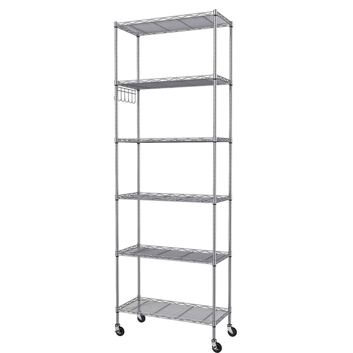 6-Tier Wire Shelving Unit with Caster Wheels R737210