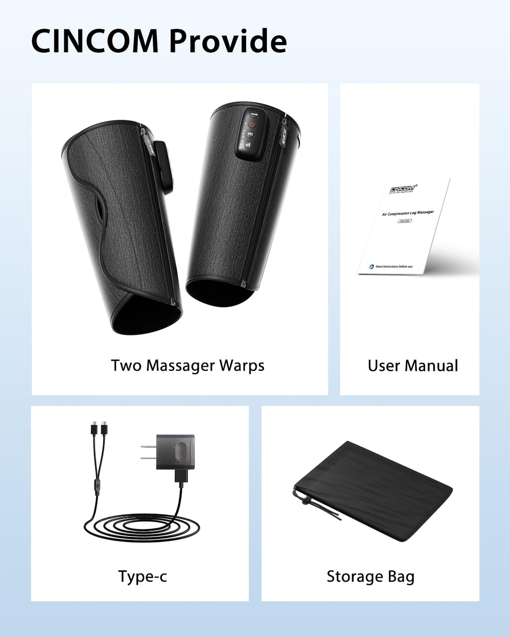 Cordless Calf Massager with 3 Intensities 3 Modes W74490