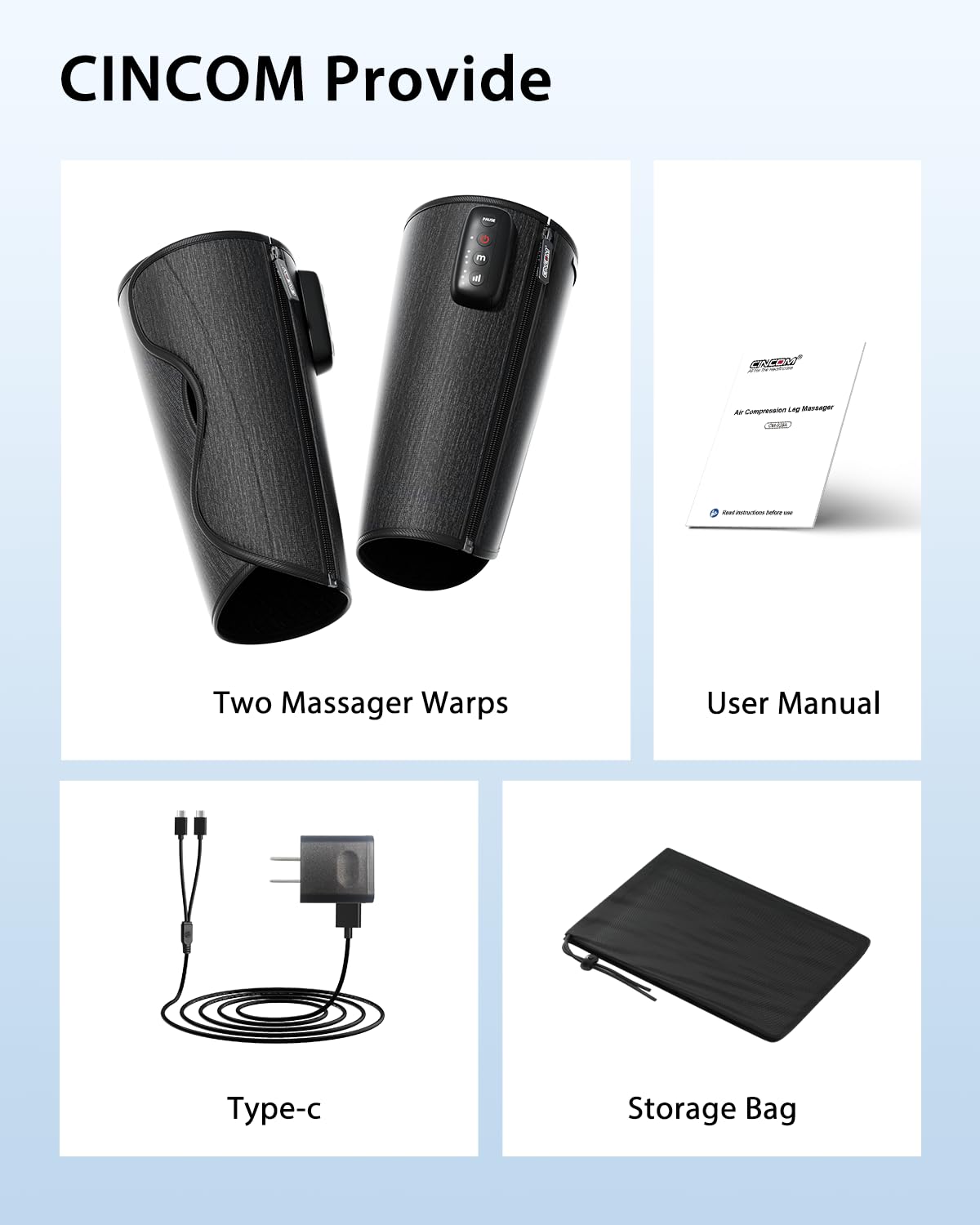 Cordless Calf Massager with 3 Intensities 3 Modes W74490