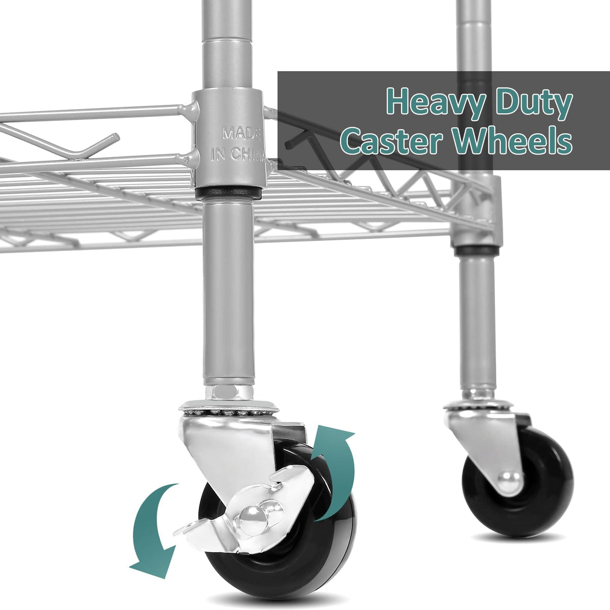 6-Tier Wire Shelving Unit with Caster Wheels R737210