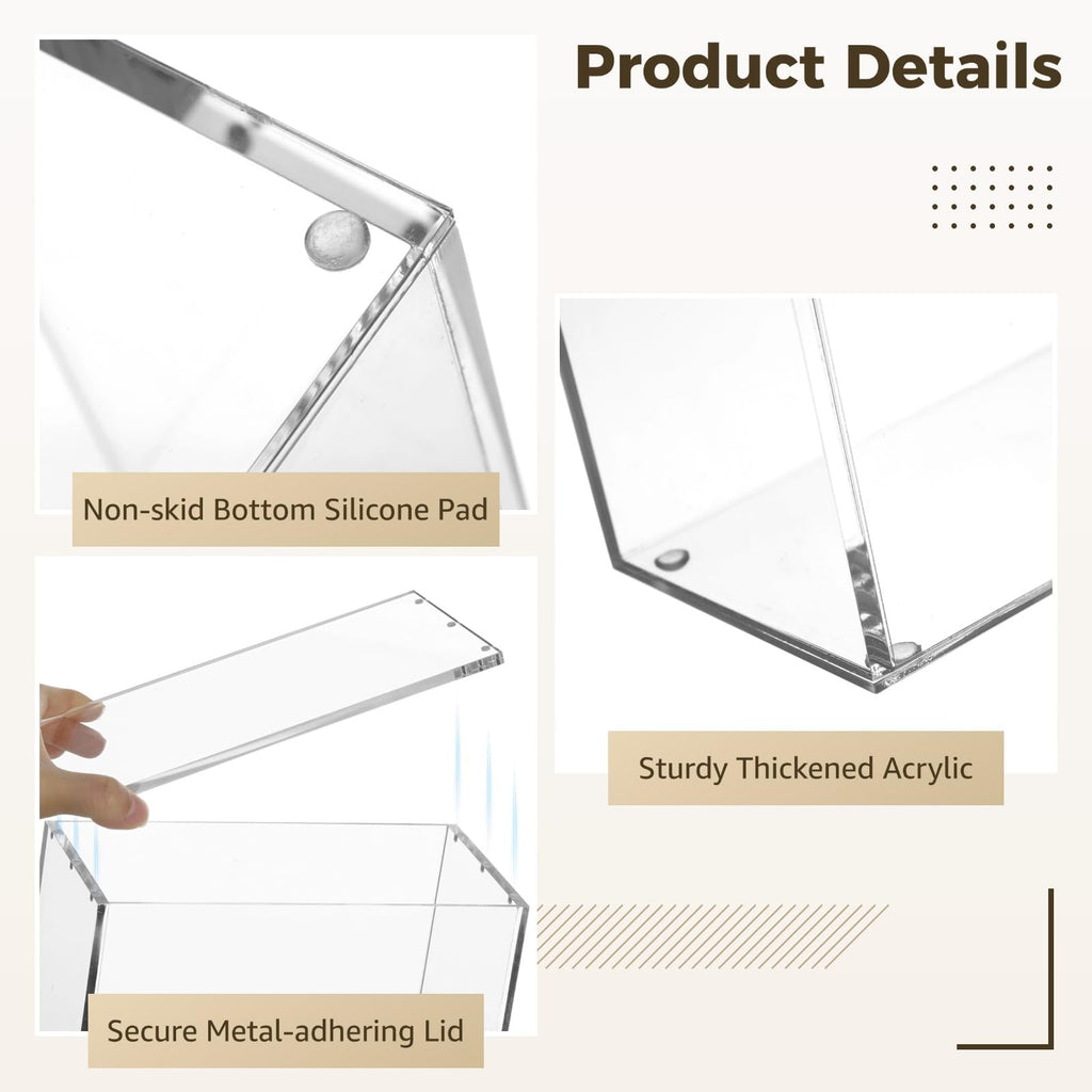 2 Pcs Acrylic Display Cases with Lid Q607224