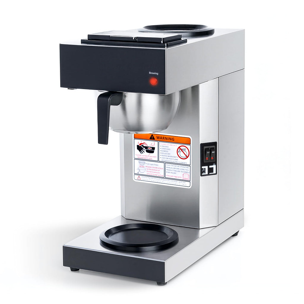 Commercial Pour Over Coffee Maker with 2 Warmers B4826