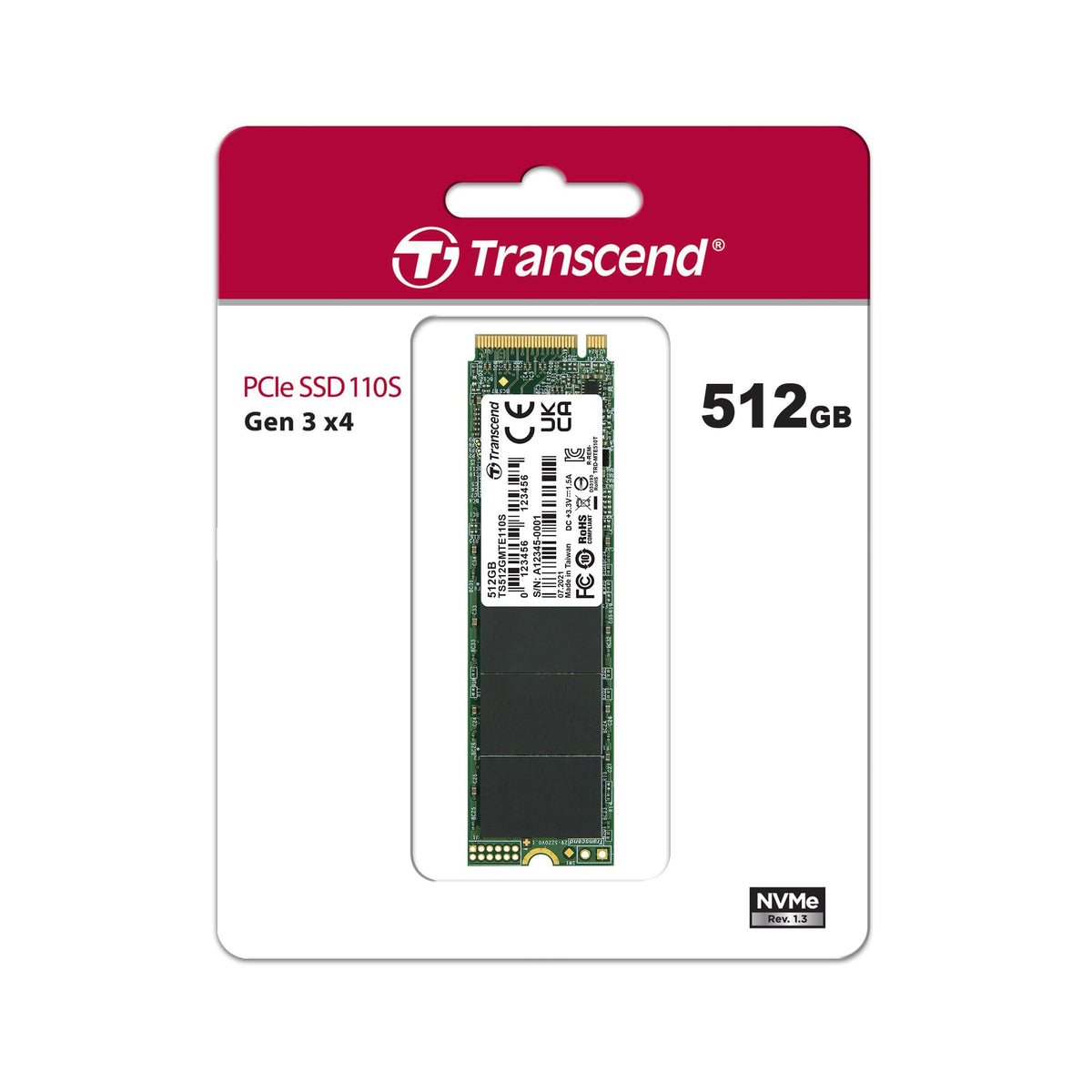 512GB PCIe 3.0 M.2 2280 SSD J434602