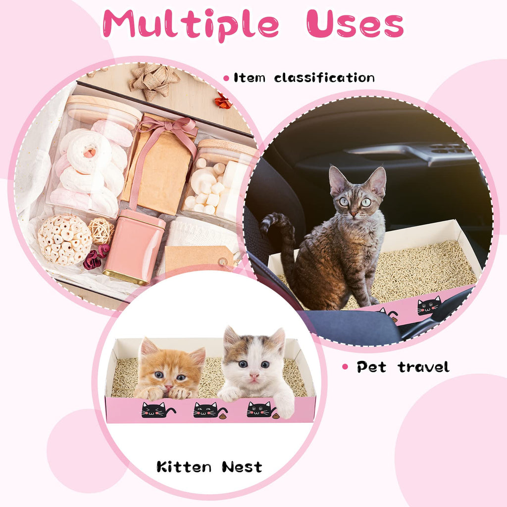 30 Pack Disposable Paper Cat Litter Box D303