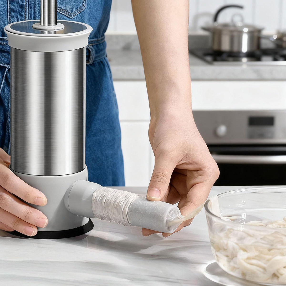 2.2-Pound Vertical Sausage Stuffer with 4 Nozzles S177