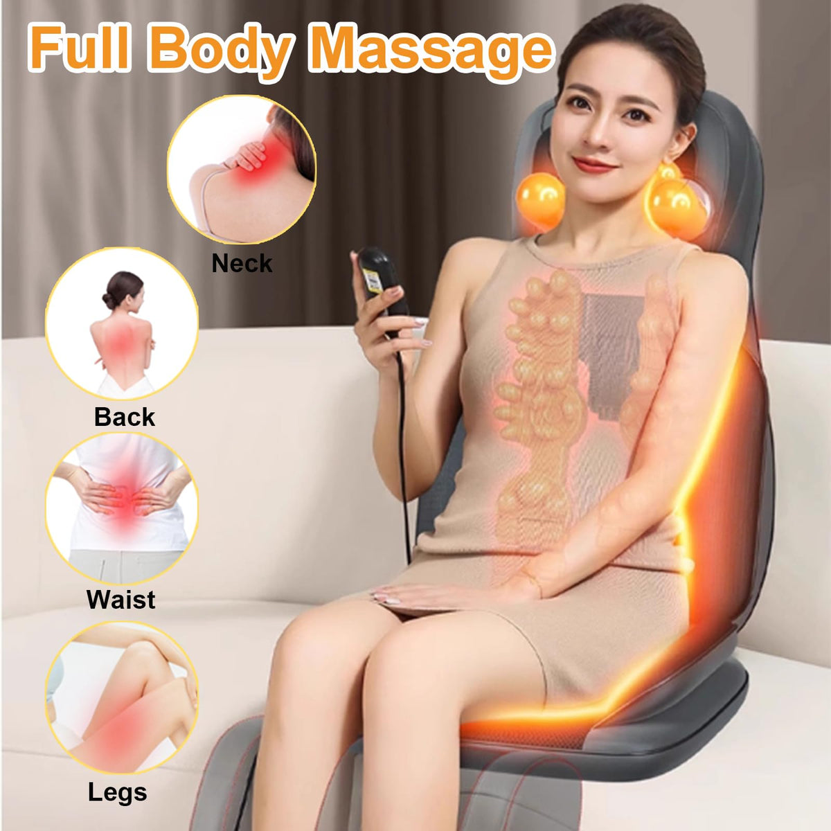 Shiatsu Back Massager with Heat A895