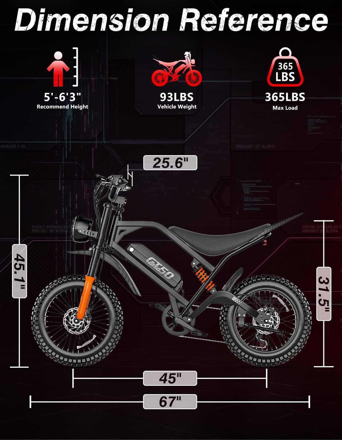 5500W Electric Dirt Bike with 48V 30AH Battery V964