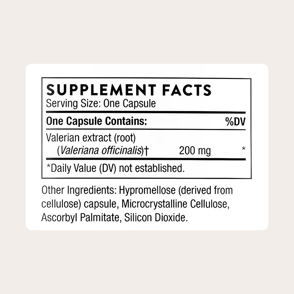 Valerian Root 200 mg 30 Capsules R57311
