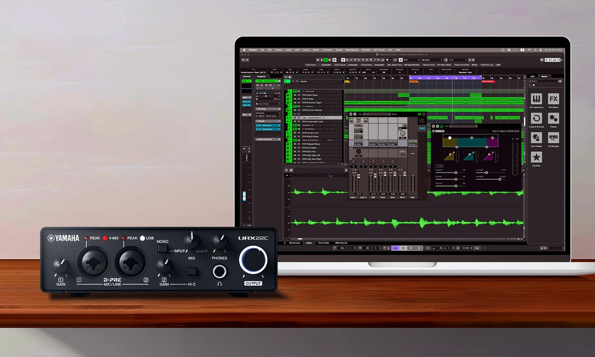 2-in/2-out USB-C Audio/MIDI Interface with 32-bit/192kHz Support, Black R3549