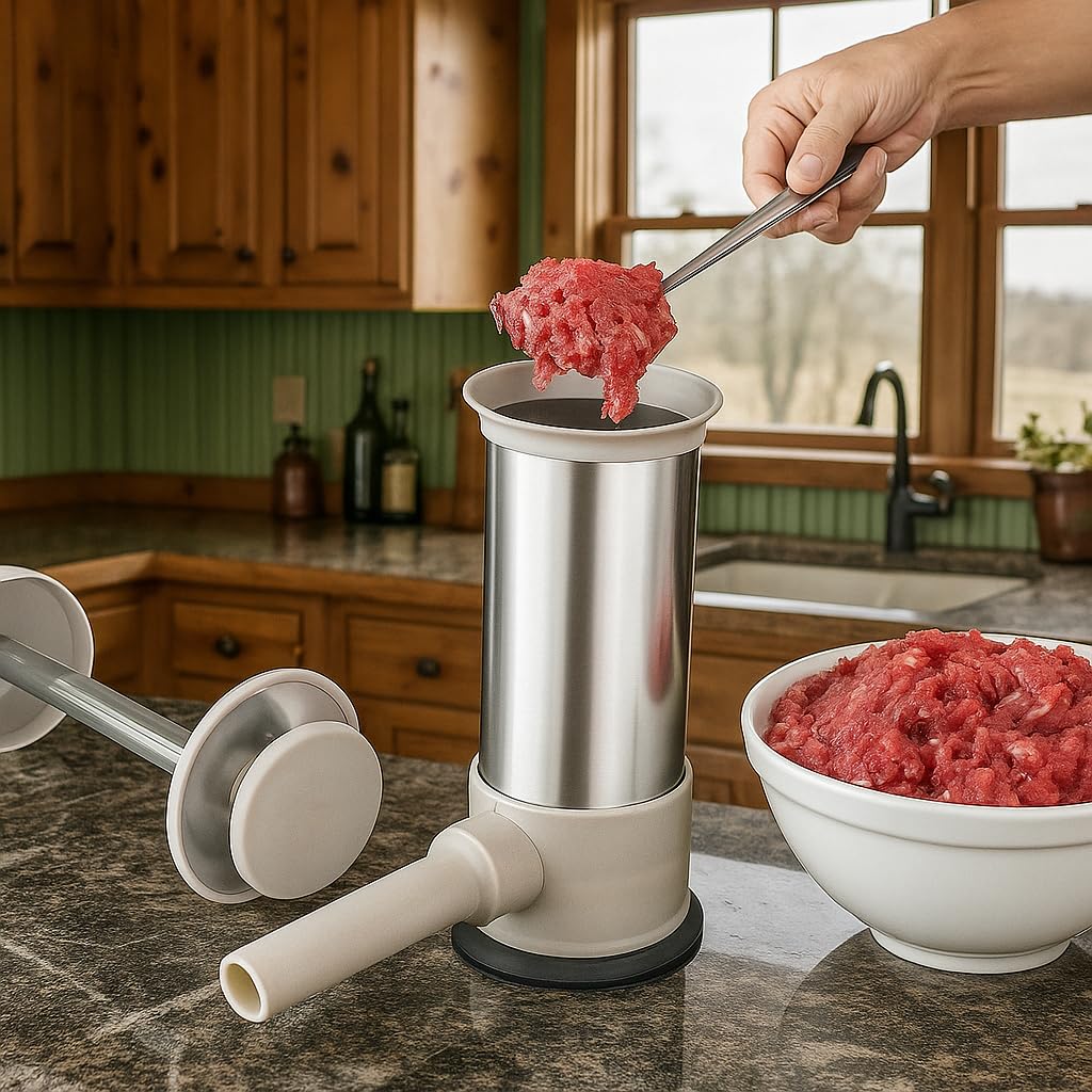 2.2-Pound Vertical Sausage Stuffer with 4 Nozzles S177