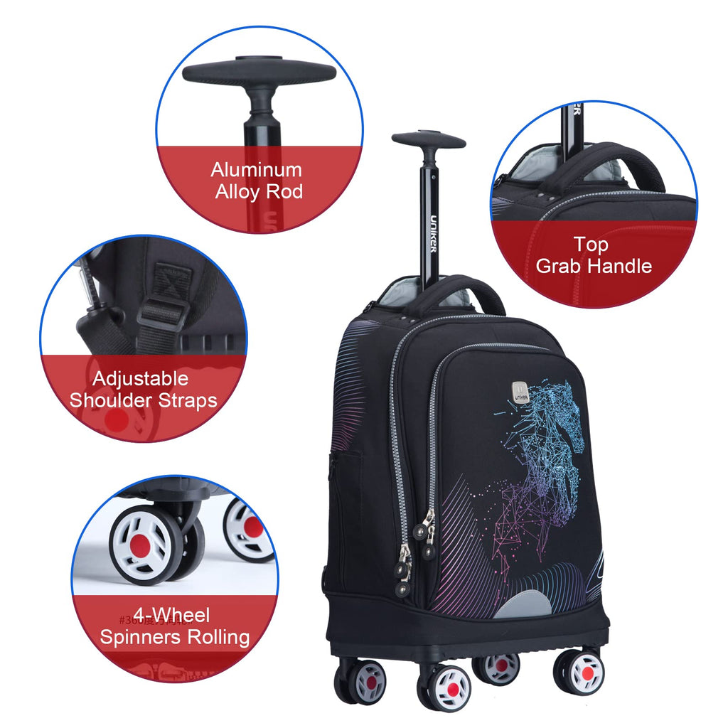 Rolling Backpack with Wheels Fits 15.6 Inch X467391