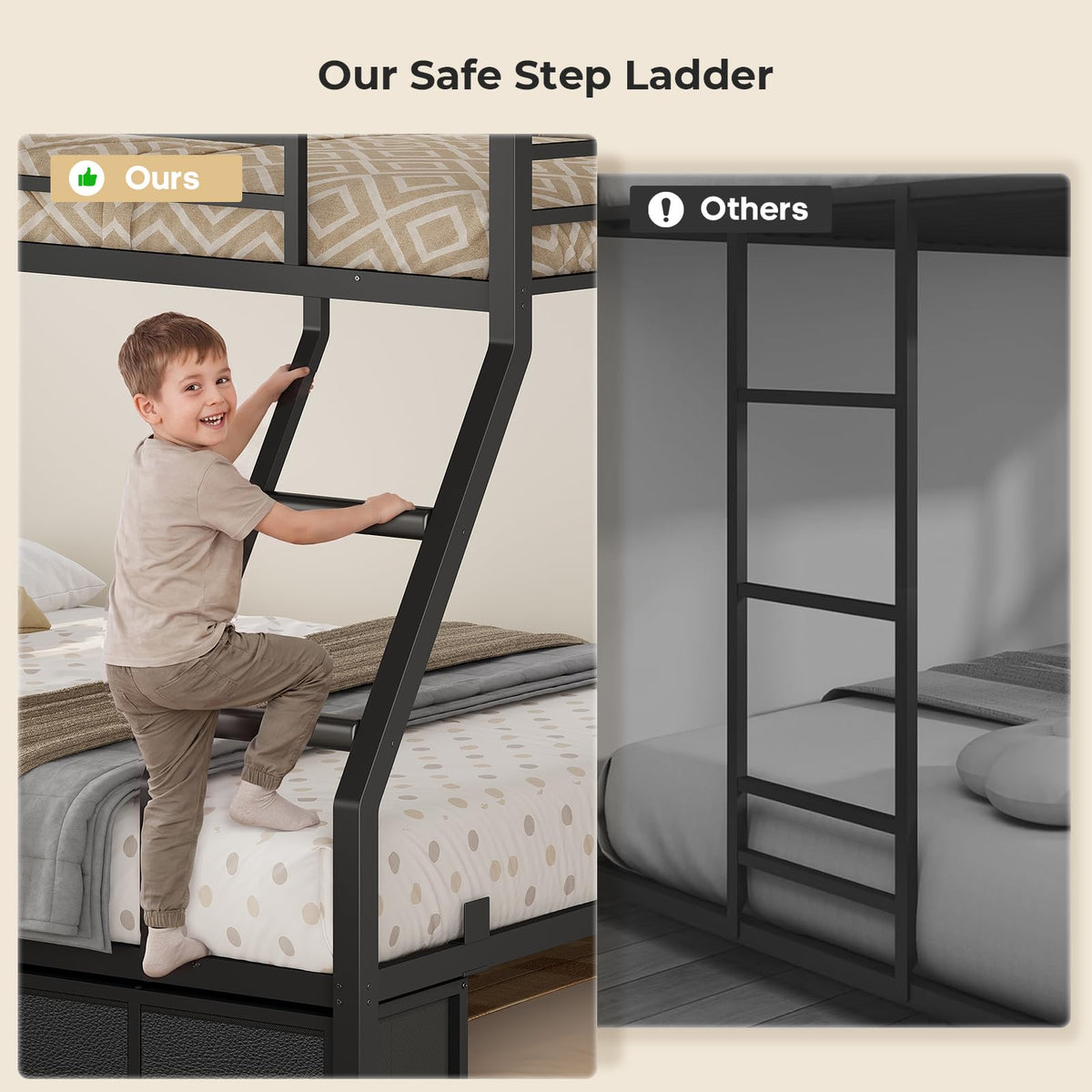 Twin Over Full Bunk Bed with Trundle and 6 Storage Drawers X2197